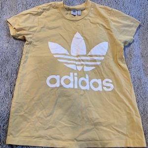 Women Yellow Adidas Tee